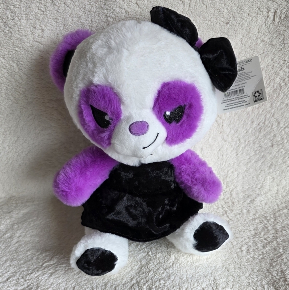 Nwt Valentine's Day Heartbreaker Purple and Black Panda Plush, anime toy, Easter